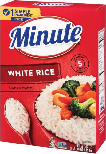 Image of Minute White Rice, Instant White Rice for Quick Dinner Meals, 42-Ounce Box (Pack of 6)