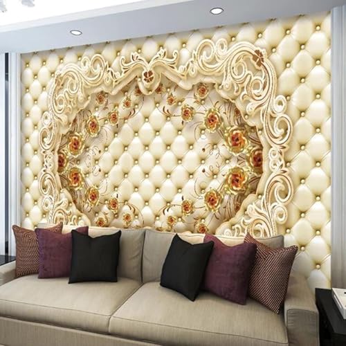 Tzxztt Tridimensional Tapizado Tridimensional Flores Arte Moderno Papel Pintado 3D Seda Texturizada Primera Calidad Neutros Material Ideal Para SalóN Dormitorio-200cm×140cm