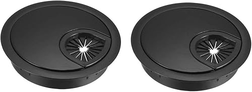 uxcell Cubierta de agujero para cable, 2.4 pulgadas2.362 in, aleación de zinc, para cable de escritorio, ojales para oficina, PC, organizador de