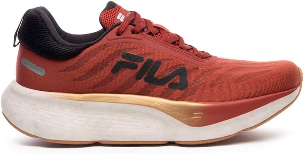 Tênis Fila Float Maxxi 2 Preto Vermelho e Laranja Tênis Fila Float Maxxi 2 Preto Vermelho e Laranja