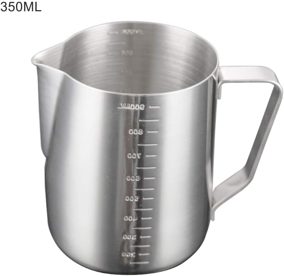 memorytime 350/600/1000ml Coffee Cup with Scale Milk Frothing Pitcher Home Coffee Shop Gadgets 350ml