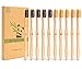 Goaycer Bamboo Toothbrush Medium Bristle , 10Pcs Biodegradable Bulk Wooden Toothbrushes