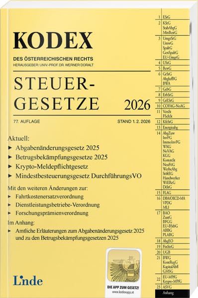 KODEX Steuergesetze 2026 (Kodex des Österreichischen Rechts)
