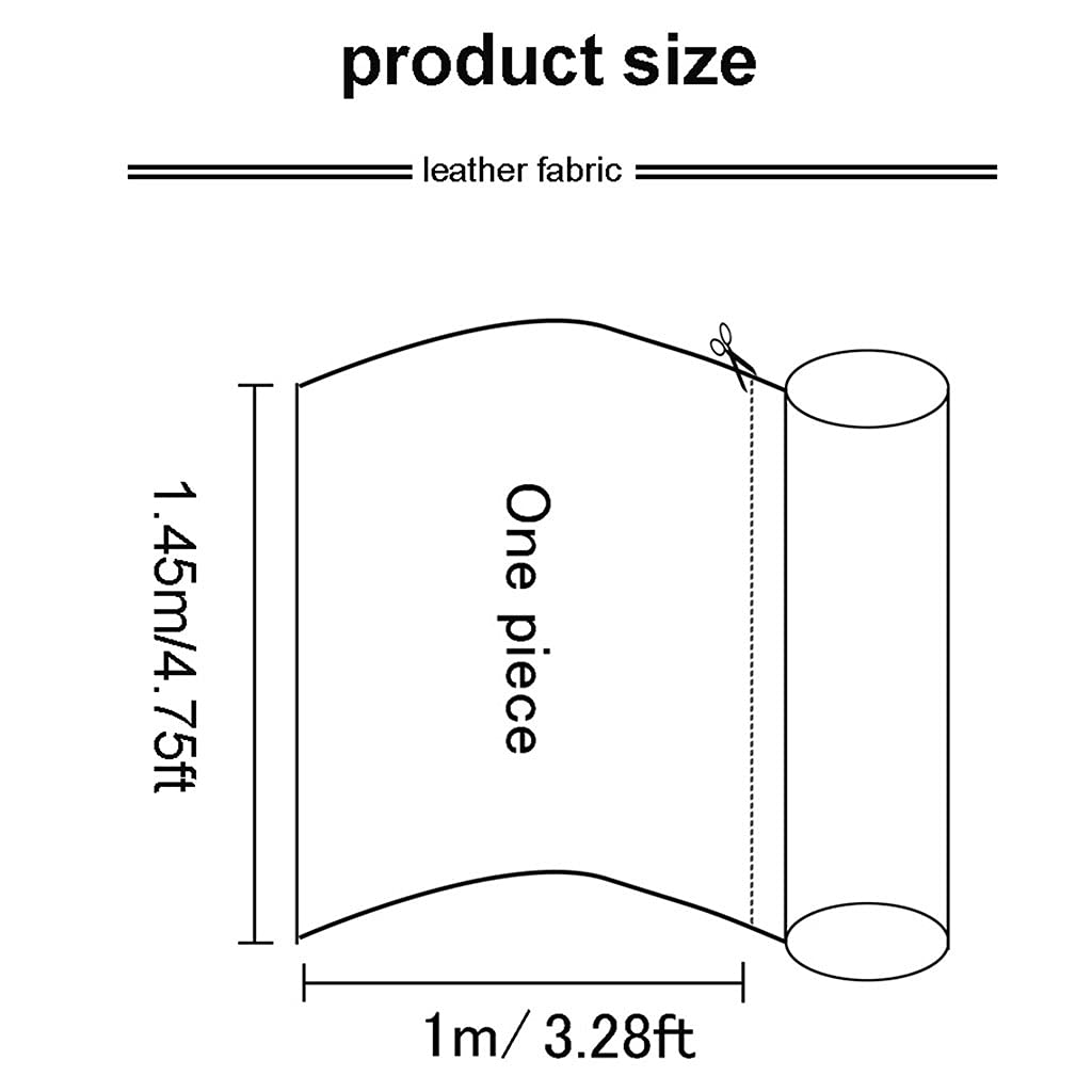 Polipiel Cuero Artificial De para Tapizar Sofá Silla Manualidades Cojines Tela de imitación Tela por Metros de(Dark grey,1.45x10m)