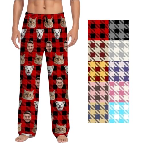 Custom Pajamas Pants With Photo Face Custom PJ Pants Personalized Gifts For Women Men Pet Dog Cat Christmas Valentines