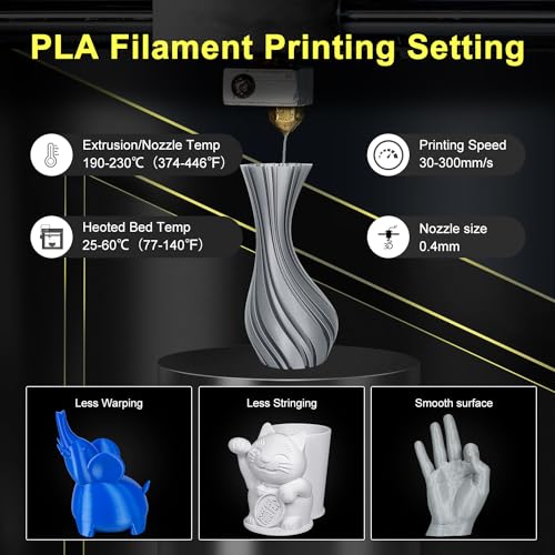 Image of Kretrum PLA Filament 1.75 mm 3D Printer Filaments Cardboard Spool Refills 1 kg Widely Compatible for Most FDM 3D Printers Fits ELEGOO Anycubic FlashForge Creality Bambu Prusa ect. Silver