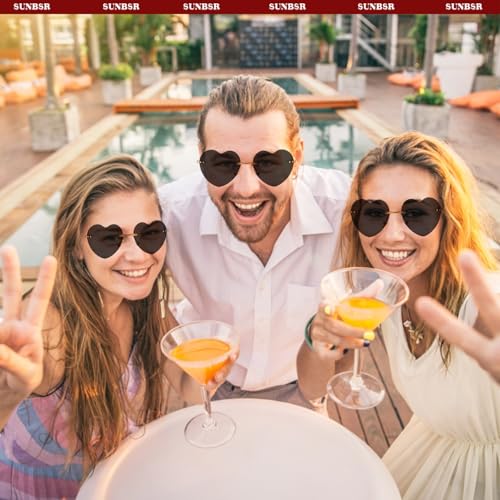 Rimless Heart Sunglasses for Women Fashion Cute Heart Shaped Party Glasses Lovely Style Love Glasses2