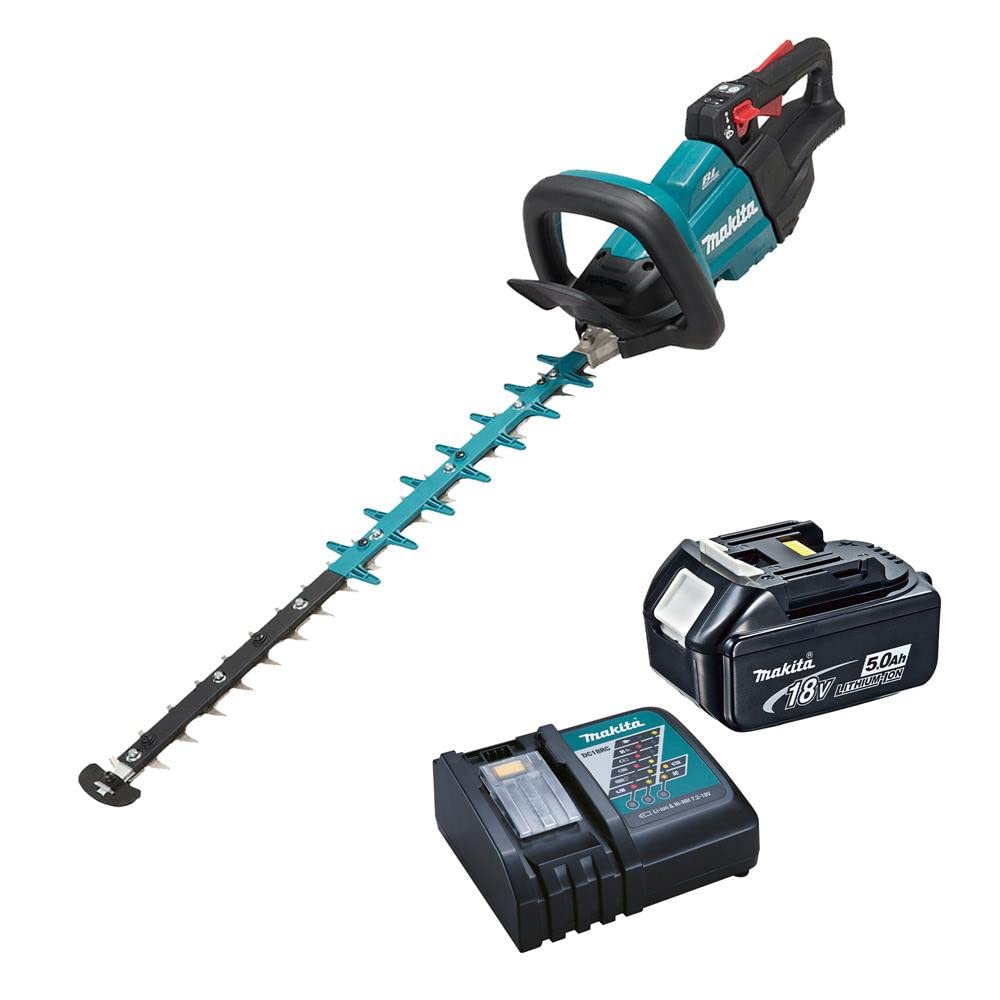 Makita DUH601RT 18V Li-ion LXT 50cm Brushless Hedge Trimmer Complete with 1 x 5.0 Ah Battery and Charger