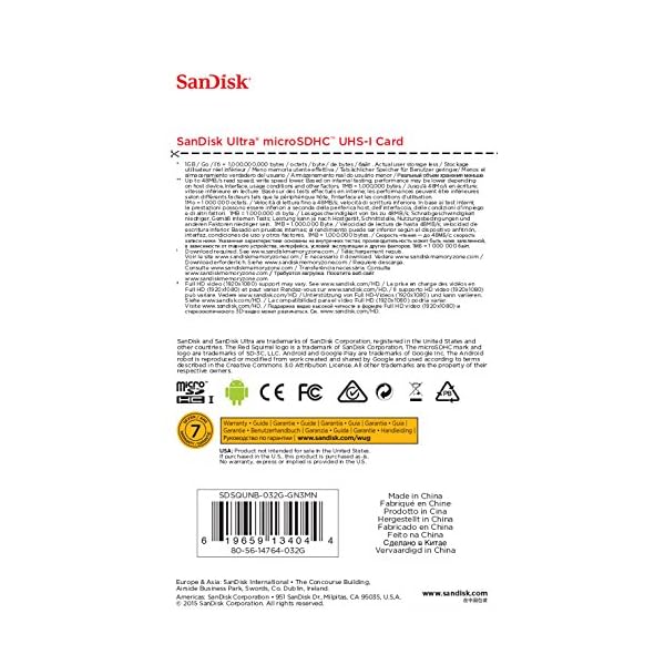 SanDisk 32GB 32G Ultra Micro SD HC Class 10 TF Flash SDHC Memory Card - SDSQUNB-032G-GN3MN