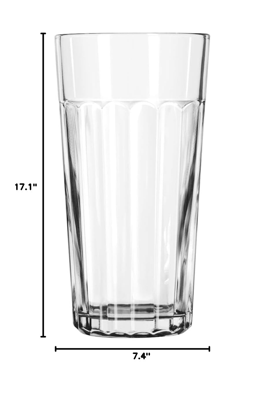 Libbey 15645 Duratuff Panel Tumbler Glass 24 Ounce 15645LIB Category: Iced Tea and Soda Glasses product thumbnail 3