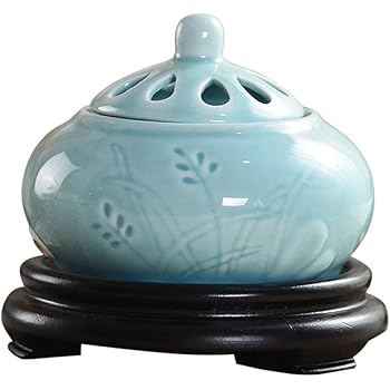 タイミング温度制御 香炉、 電子セラミックアロマテラピー炉、 寒天 エッセンシャルオイル 電気ディフューザー ホーム磁器、 バルコニー、 ポーチ、 パティオ、 ガーデンエッセンシャル