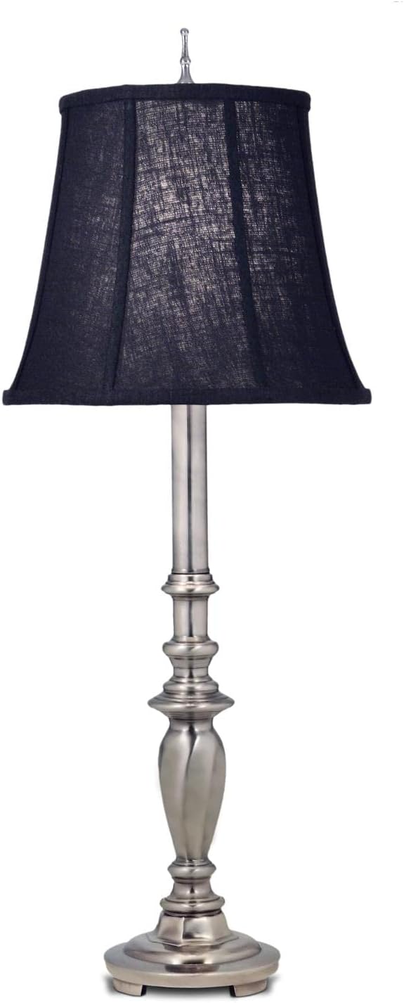 Stiffel BL-A811-AN One Light Buffet Lamp, Antique Nickel Finish with Pearl Supreme Satin Shade