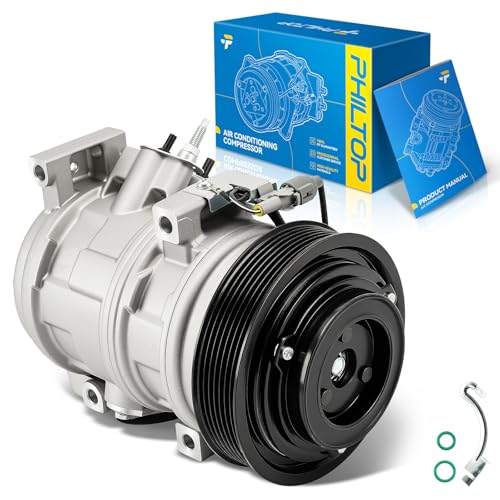 Image of PHILTOP NEW AC Compressor w /Clutch for Camry 2002-2006 2.4L | for Highlander 2001-2007 2.4L, Solara 2002-2008 2.4L, Replaces# 2697N 7512113 CWK638840 8831006170 8831006130 638840 2021611