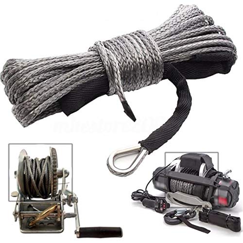 Iriisy 6mmx15m 7700lbs Cuerda sintética Cable Línea con Vaina Funda Cabrestante Universal para ATV UTV Offroad Camión Resistencia a Rotura