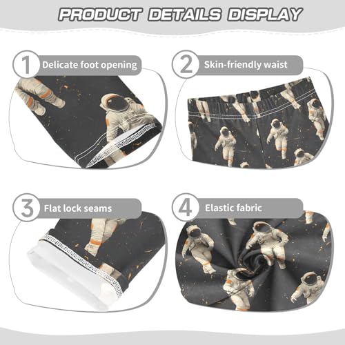 ALAZA Girls' Leggings Children's Yoga Pants Skinny Printed Dance Astronauts Comfortable 4T2