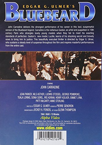 Bluebeard 1944 película clásica en DVD Región 1 cine negro de Edgar G. Ulmer 3