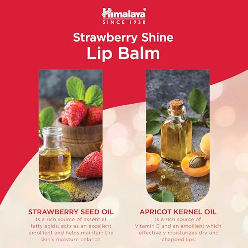 Himalaya Strawberry Shine Lip Balm with Strawberry Seed Oil- 4.5g (Pack of 4) - Image 6