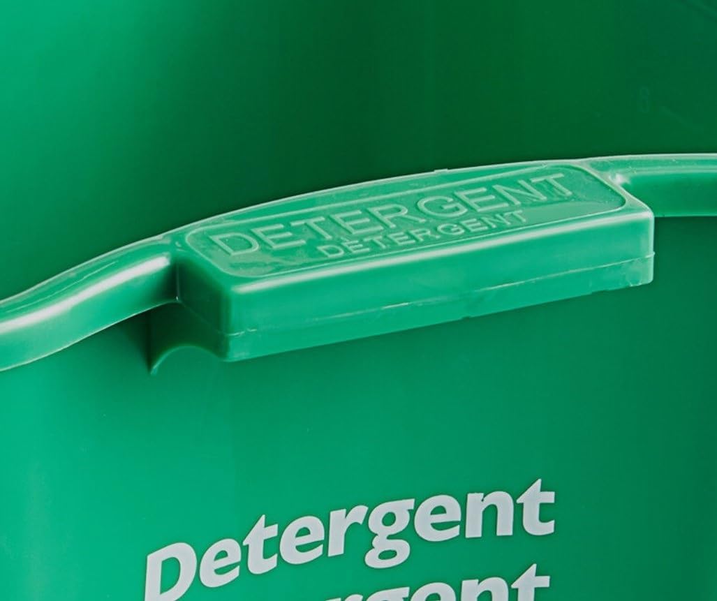 Soro Essentials- 8 Quarts Kleen-Pail Pro Cleaning Bucket Green Color Plastic- Detergent Pail Cleaning Bucket with Bail Handle for Household Cleaning Mopping Kitchens Restaurants and Janitorial Use