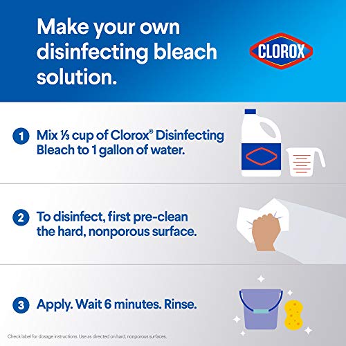 Clorox Disinfecting Bleach, Regular - 121 Fl Oz Bottle #TOP6