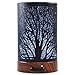 Ultrasonique Diffuseurs d'Huiles Essentielles Electrique ferreuse 100ml,Silencieux Humidificateur,Minuterie et Arrêt Automatique sans eau, 7 couleurs changeants pour La Maison Spa Yoga Massage (Arbre)