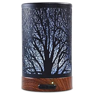 Essential Oil Diffuser Fragrance Aromatherapy Scented Oil Diffuser Ultrasonic Aroma Diffusers Whisper Quiet with Waterless Auto Shut-Off 7 LED Night Light for Home Office SPA (150ml-Forest)