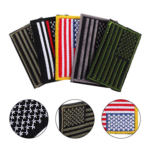 BESPORTBLE 5 peças de tecido bordado com bandeira dos EUA bordado patch de costura para roupas patri