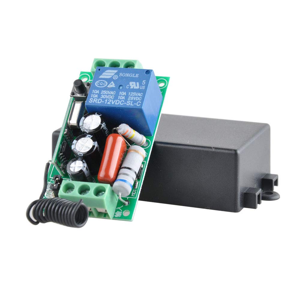 200 m mando a distancia interruptor AC 230 V 6 canales, relé interruptor radiocontrolado por radio, mando a distancia receptor para pasillos, luces LED, control por separado