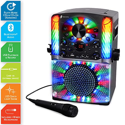 Singing Machine SML625BTBKD Karaoke Machine, Portable Bluetooth CD+G Karaoke System, Black - Image 2