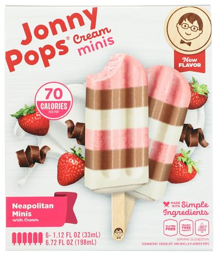 Jonnypops, Neapolitan Cream Pops, 6.72 Fl Oz