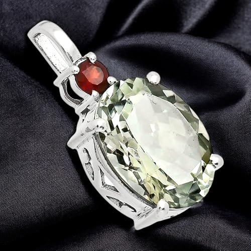 Natural Gemstones Oval Shape 925 Sterling Silver Pendant Jewelry P-1113 AGP10014