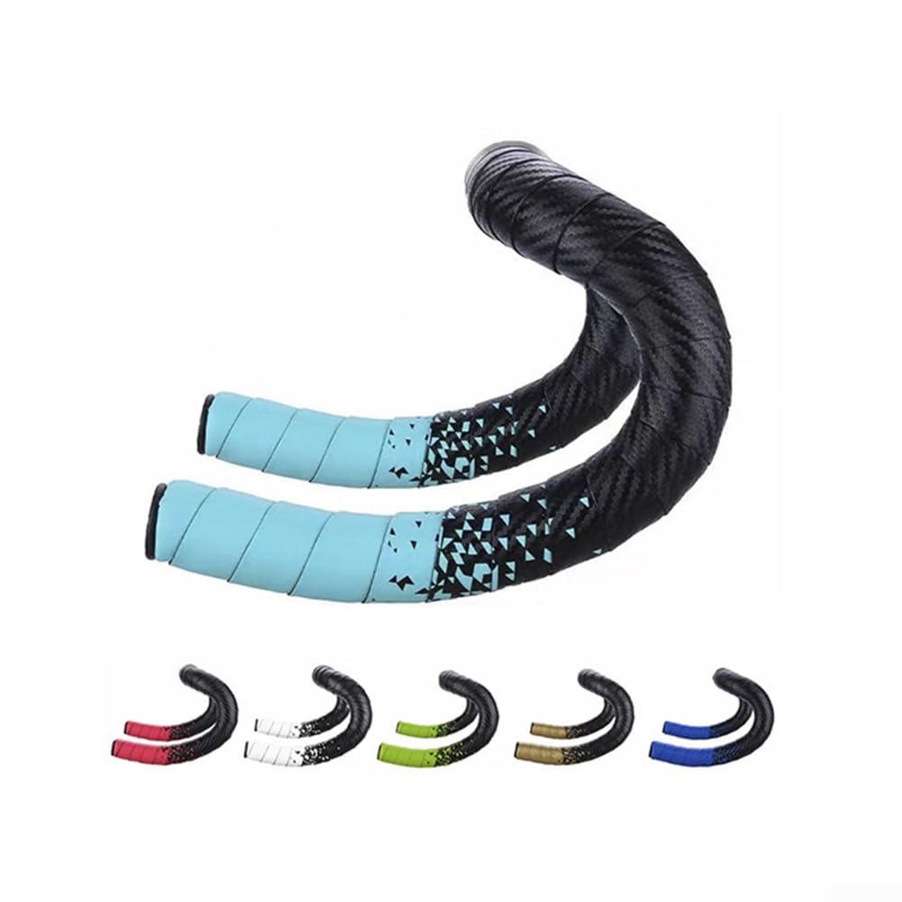 Cinta profesional para manillar de bicicleta, agarre acolchado cómodo y duradero (negro dorado)