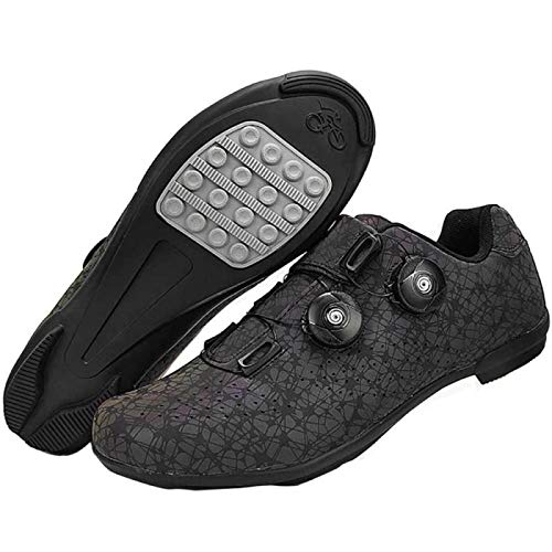 Calzado de ciclismo hombre, Calzado De Ciclismo De Carretera Calzado De Bicicleta Para Hombre Calzado De Bicicleta Profesional Sin Bloqueo Calzado De Bicicleta Luminoso Resistente Al Desgaste,A-37