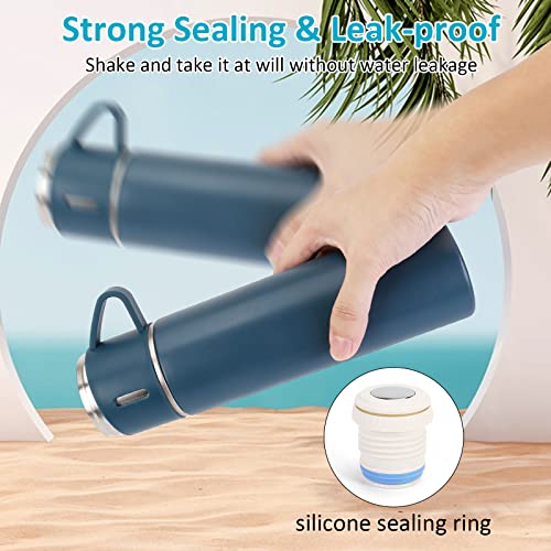 Molingritar Insulated Water Bottle With 3 Cups Stainless Steel Vacuum Thermos Flask Set With Handle For Men Women, Leak Proof Coffee Mug With Lid For Sport Travel Office School, Father’s Day Gift #TOP4