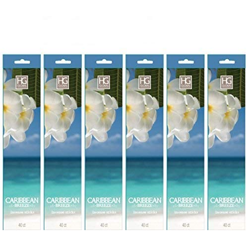 Hosley 240 Gram Caribbean Breeze Fragranced Incense Sticks. Infused With Essential Oils. Ideal Gift For Aromatherapy Zen Spa Vastu Reiki Chakra (Caribbean Breeze) #TOP7