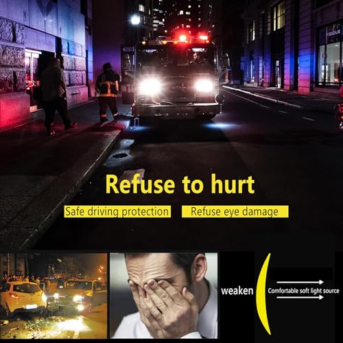 Image of FEIDUSUN Night Vision Glasses for Driving Men Women,Yellow Retro HD Anti Glare Glasses for Night Driving