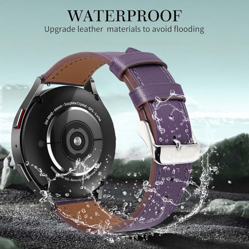 22mm Premium Italy Leather Watch Bands Compatible with Samsung Watch 3 45mm, Galaxy 46mm, Gear S3 Frontier, Quick Release Wear-resistant Leather Watch Straps Replacement Band for Women Men