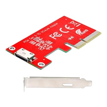 PCI-E 3.0 Express 4.0 x4 to Oculink External SFF-8612 SFF-8611 Host Adapter for PCIe SSD with Bracket