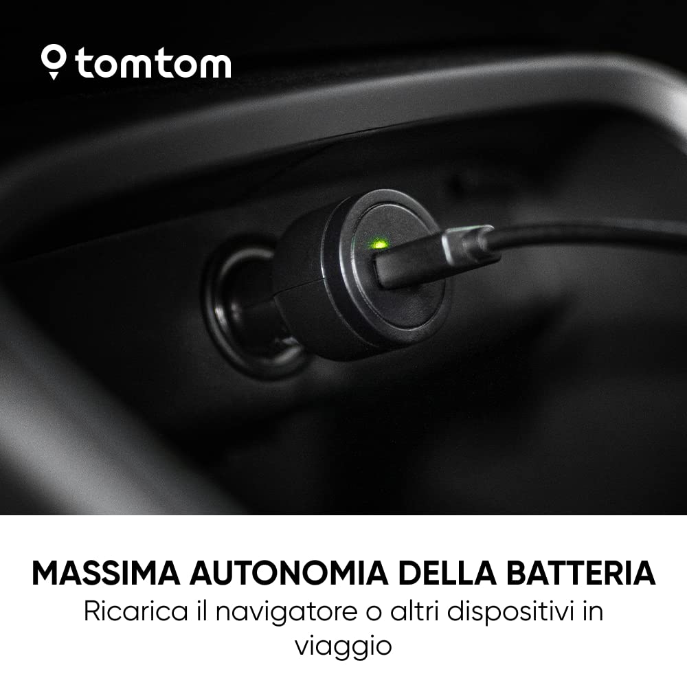 TomTom Caricatore Auto e Cavo USB per Navigatore 7" GO Discover