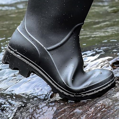 Botas de tacón bajo para mujer estilo calzado cómodo oliva de caña corta para otoño 3