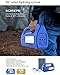 Solar Generator Kit Protable Multifuncation Solar Power DC Lighting Home Outdoor Light System FM MP3 Player with Solar Panel, 3 LED Light Bulbs, 2 USB Charger Ports, Emergency Back Power Bank (Blue)