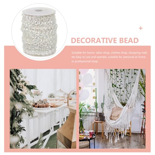 Cortina de cristal blanco para embellecimiento de lámparas y centros de mesa 2