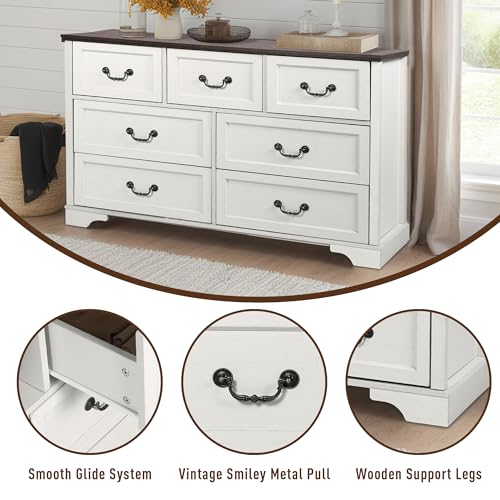 image for CATMIX Farmhouse Bedroom Set, 3 Pieces Bedroom Furniture Set, Rustic W