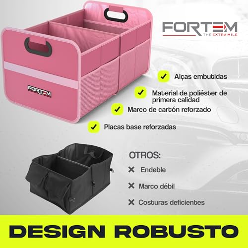 Organizador de maletero de coche para viajes familiares en SUV con base antideslizante 7