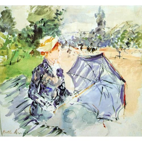 Toile en polycoton Morisot 76,2 x 101,6 cm avec encres d'archives giclée