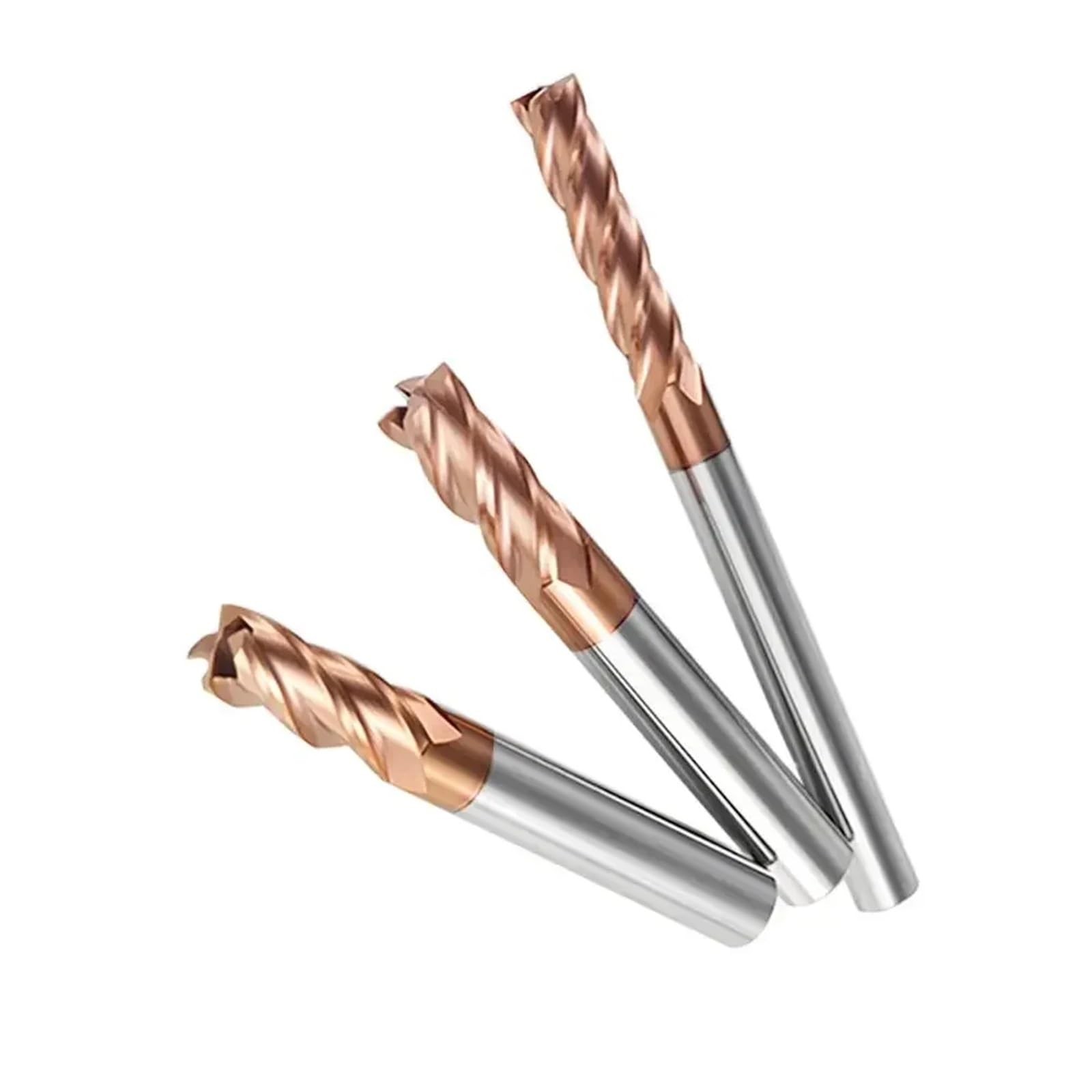 Fresa de extremo plano de carburo CNC HRC55, cortador de tungsteno, herramienta de mecanizado de acero y Metal de 2 y 4 flautas, broca cuadrada con cara de llave, vástago 3, 4, 6, 8 y 12 Herramienta d