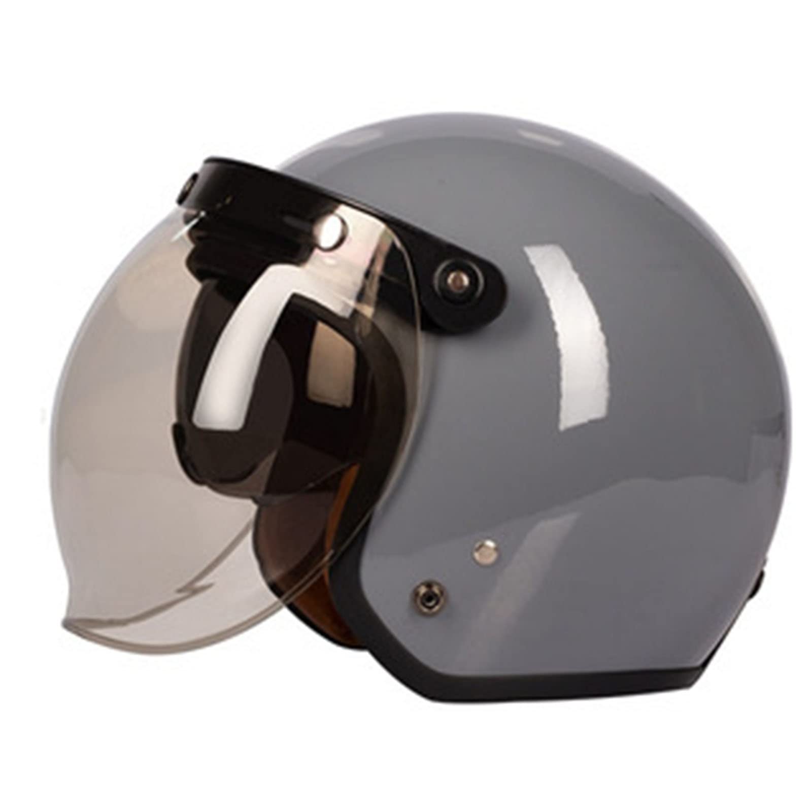Casque Moto Demi-Jet Rétro Ever TA 3/4 - Homologué ECE DOT, Style Vintage Pour Scooter Et Cruiser