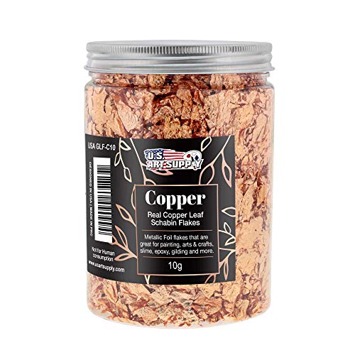 U.S. Art Supply Metallic Foil Schabin Gilding Flakes, Imitation Copper