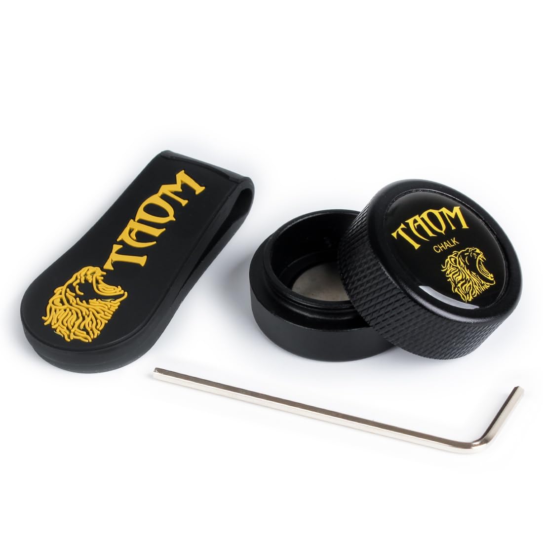 TAOM Pool Chalk Holder Round Shaped Practical Tool Billiards Accessories Magnetic Mini Chalk Tip Case Container Round Box Billiards