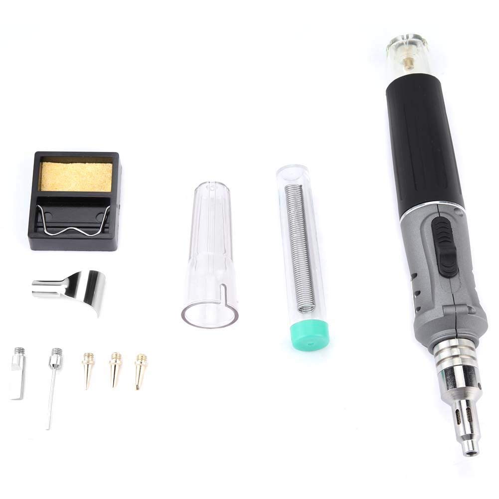 MAGT Kit Saldatore a Gas Saldatore a Butano, HS-1115K 10 in 1 in Plastica Tecnica Portatile per Saldatura Fusione