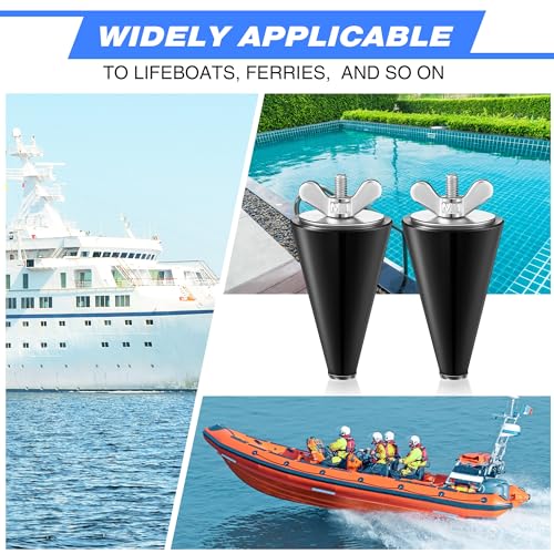 Image of 8 Pcs Rubber Winter Plug Applied in Boat Drains for 1 /2 Inch to 1 Inch Holes, Long Tapered Rubber Stopper & Stainless Steel Head, Boat Drain Plug for Preventing Leaks and Water Intrusion